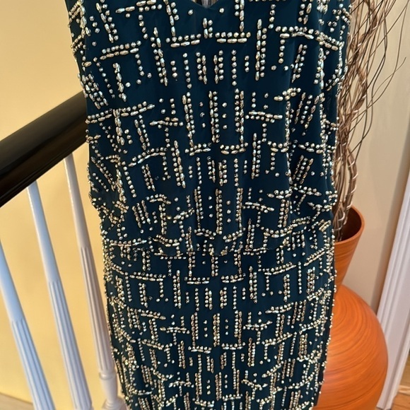 Cache green dress with gold beads - Picture 2 of 11